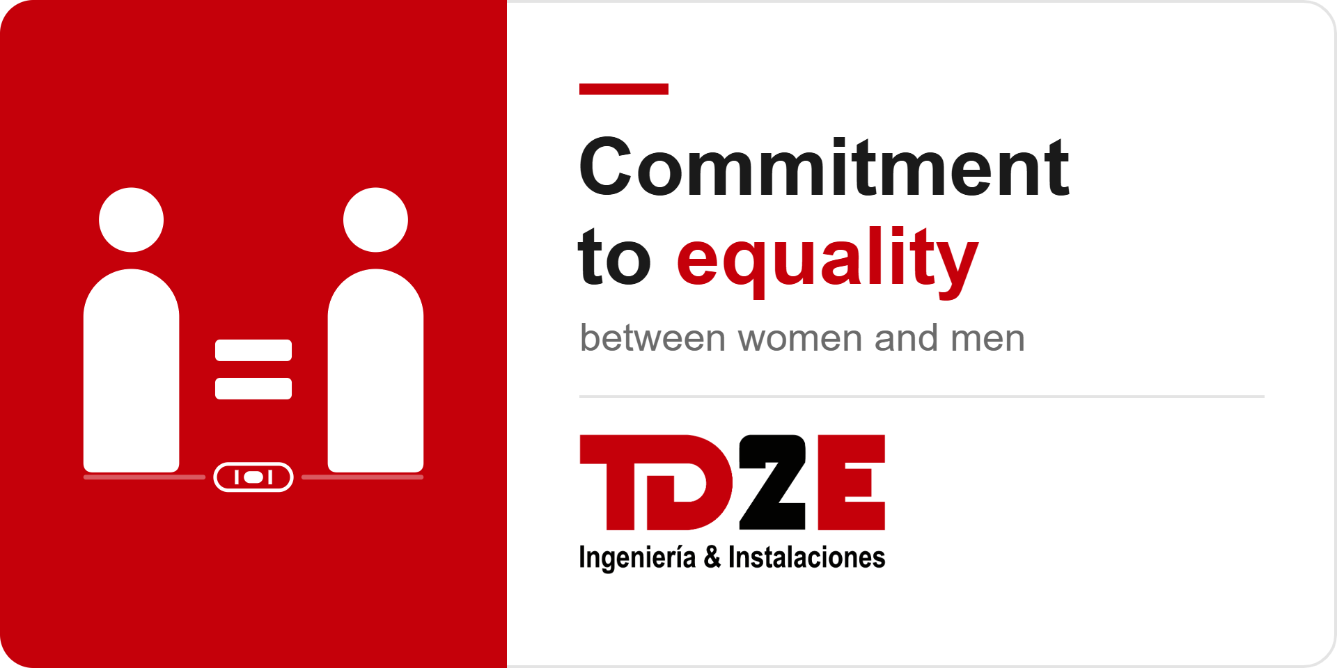 TD2E commitment to equality between women and men
