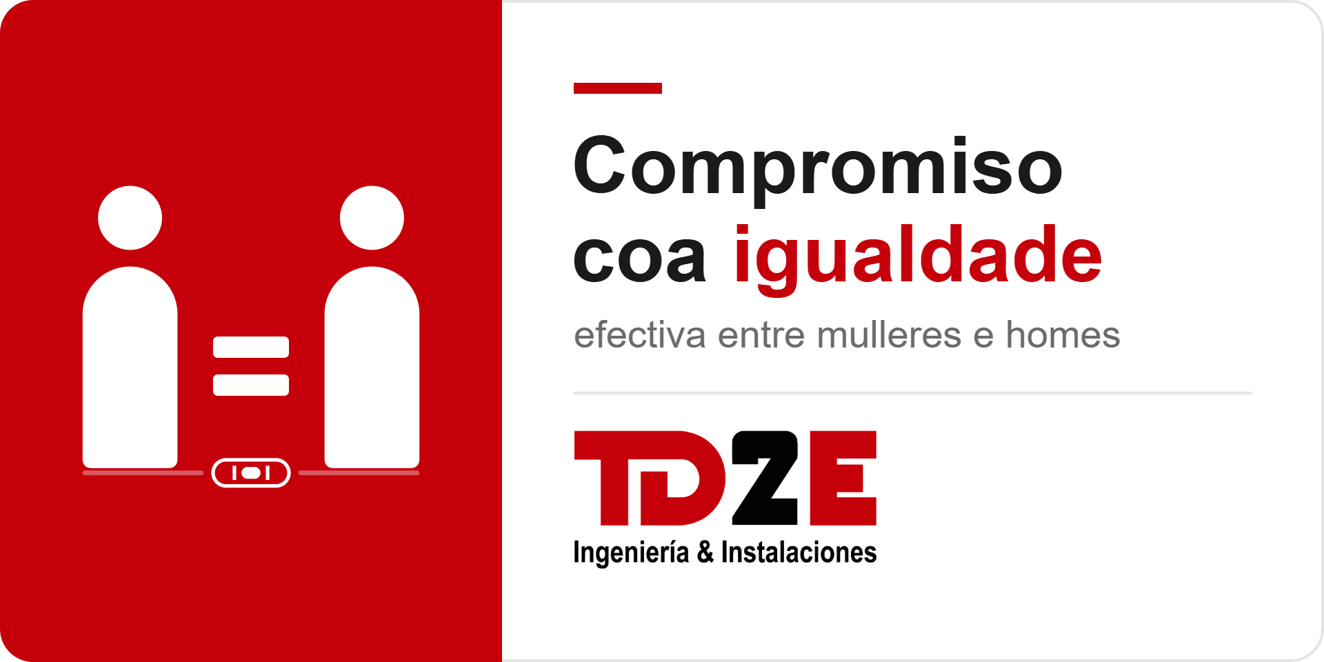 Compromiso de TD2E coa igualdade efectiva entre mulleres e homes