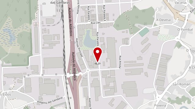 Map showing TD2E’s location in the A Granxa industrial estate, O Porriño (Pontevedra)
